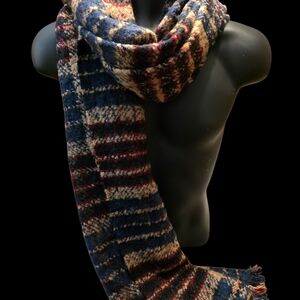 Cozy Multicolor Striped Shawl Scarf..NWT